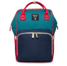 Mummy bag multi-function large capacity maternal and child package pregnant women bag mother backpack (Option: Red and green)