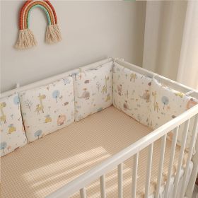 Cartoon embroidered cotton bumper bed (Option: Gauze forest animals)