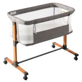 150D Encrypted Cationic Cloth , Grey, Bassinet Bed For Babies (Color: Grey)
