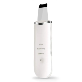 3-in-1 Ultrasonic Facial Spatula For Deep Cleansing, Electric Ultrasonic Skin Scrubber (Color: White)
