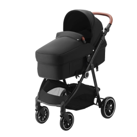 Standard Baby Stroller, Infant Toddler Stroller With Bassinet, 3rd-Gear Adjustable Backrest & Foldable & Reversible Seat, Carbon Steel Newborn St (Option: default)