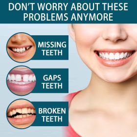 EELHOE Adjustable Buckle Dentures, Modified Teeth Interdental Set Orthodontic Dentures Set (Quantity: 1pc)