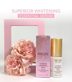 AILKE Whitening Remove Black Spots Facial Skin Care Lotion Moisturizing Cream Body Glutathion Vitamin C Black Skin Face New Set (Color: 20ML Serum)